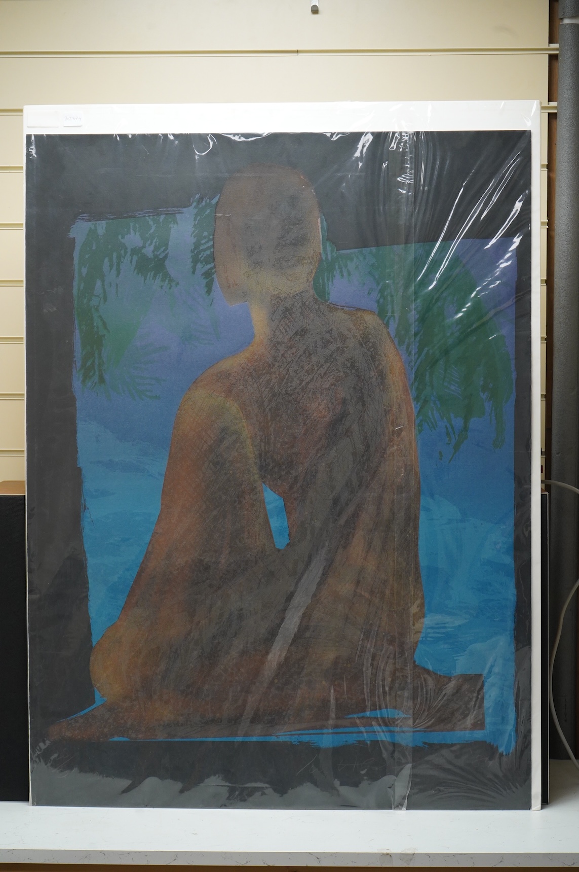 Ivor Abrahams (1935-2015), ‘Vahline 1’, signed in pencil, limited edition 45/50, silkscreen print, unframed, 107 x 80cm